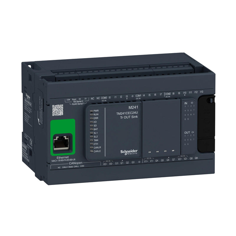 Schneider Electric - SPS-Grundgerät SPS-Steuerung M241 Ethern. TM241CEC24U CAN/2x seriell