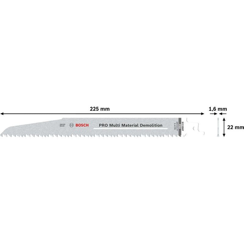 Bosch - Säbelsägeblatt PRO Multi Material 2608657611 Demolition S1110VF
