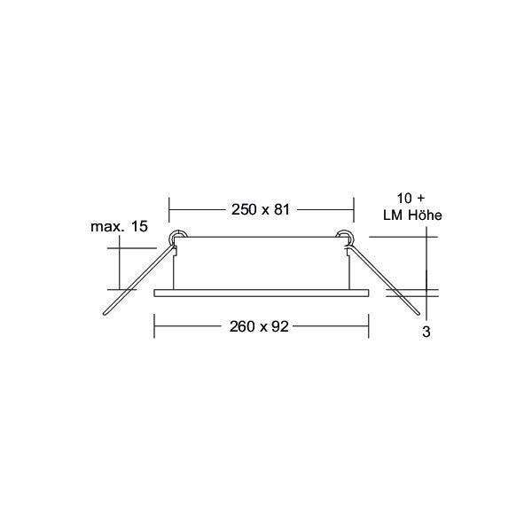 Brumberg Leuchten - Downlight/Strahler/Flutlicht Einbaumodul rechteckig 45026170 3-fach