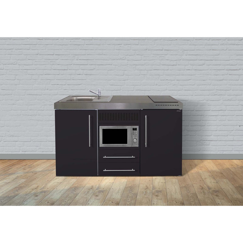 Stengel - Mini-Küche Miniküche Premiumline MPMSM160KSGKFlBr2Sn Schwarz matt