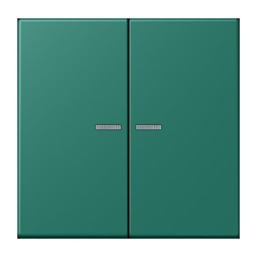Jung - Abdeckung/Bedienelement für Installationsschalterprogramme Wippe 2fach m. Lichtleiter LC 995 KO5 216 vert anglais (32040)