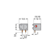 WAGO - Leiterplattenklemme Anreihbare Leiterplattenk. 235-762 2,5mm² − 100 Stück