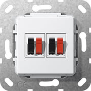 Gira - Einsatz/Abdeckung für Kommunikationstechnik Lautsprecher Anschluss 569303 2fach rws