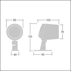 Thorn - Downlight/Strahler/Flutlicht LED-Fluter CONT34L50830IMBHFANT 830