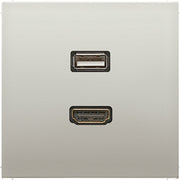 Jung - Multifunktions-Anschlussdose Multimedia-Anschluss eds MA ES 1163 HDMI/USB m.Tragring