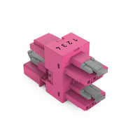 WAGO - Kompaktverteiler für steckbare Gebäudeinstallation 3-fach-Verteiler 4-polig 890-1736 Kod. B,pink − 50 Stück