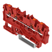 WAGO - Durchgangs-Reihenklemme 4-Leiter-Durchgangsklemme 2201-1403 1,5 mm²,rot − 100 Stück
