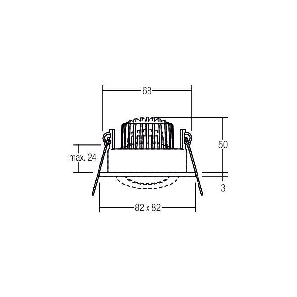 Brumberg Leuchten - Downlight/Strahler/Flutlicht LED-Einbaustrahler 33355253 3000K IP65