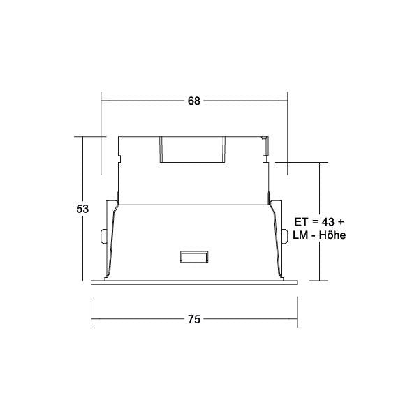 Brumberg Leuchten - Downlight/Strahler/Flutlicht Einbaumodul mit Abdeckung 20173760