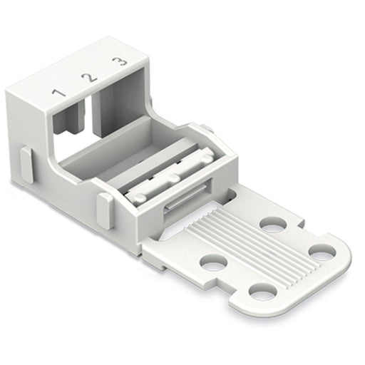 WAGO - Zubehör/Ersatzteile für Klemmen Befestigungsadapter 221-523 Serie221-4mm²,weiß − 10 Stück