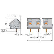 WAGO - Leiterplattenklemme 236-324 2,5mm² − 5 Stück