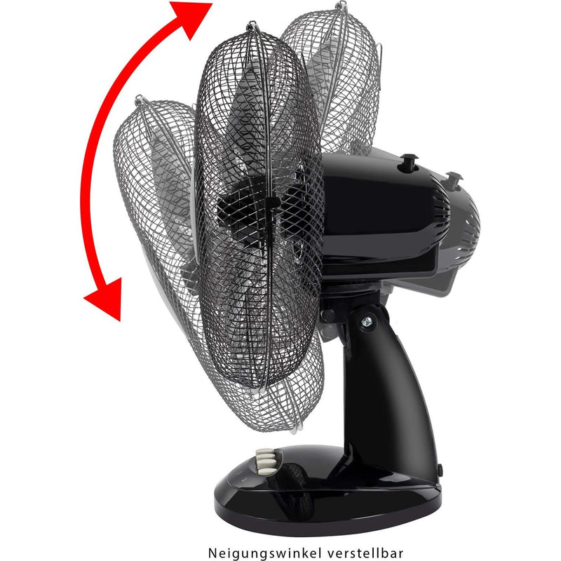 CLATRONIC - Umluftventilator Tischventilator CTC VL3602 sw 30cm,4Stufen,oszill