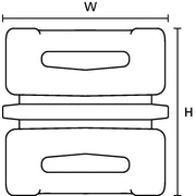 HellermannTyton - Befestigungssockel und -element für Kabelbinder Befestigungselement DSWS5-HS-BK-L1 sw − 50 Stück