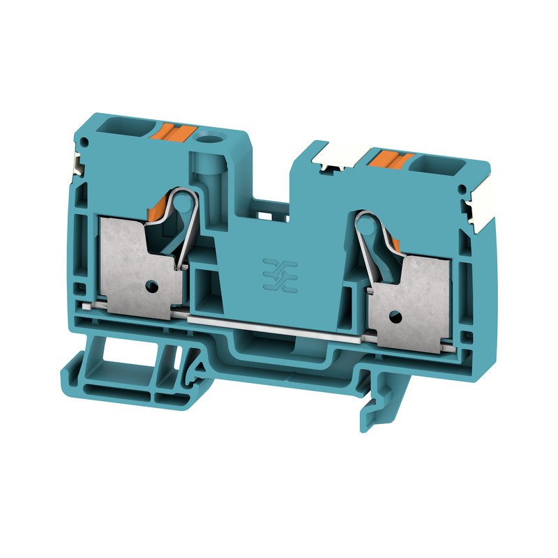 Weidmüller - Durchgangs-Reihenklemme Klemme A2C 10 DL BL PUSH IN, 10 mm² − 25 Stück