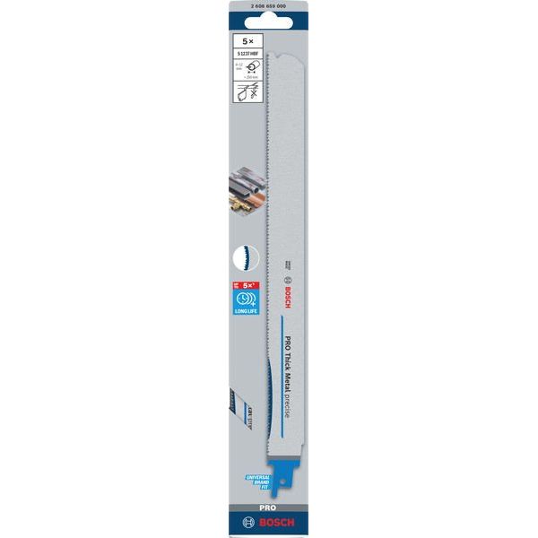 Bosch - Säbelsägeblatt PRO Thick Metal precise 2608659000VE(5) S1237HBF − 5 Packung