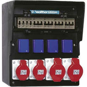 Walther Werke - CEE-Steckdosen-Kombination (IEC 60309) Steckdosenkombination 6483303 Vollgummi, Wandgeh. − 1 Stück