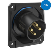 Walther Werke - CEE-Gerätestecker (IEC 60309) CEE NEO Anbaugerätestecker FW732409CC schräg 32A 4P 9h