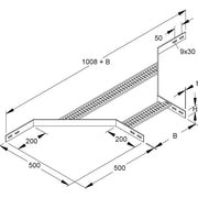 Niedax - Anbau-Abzweigstück für Kabelleiter Anbau-T-Stück KLMZTAL 40.400 F 40x400mm