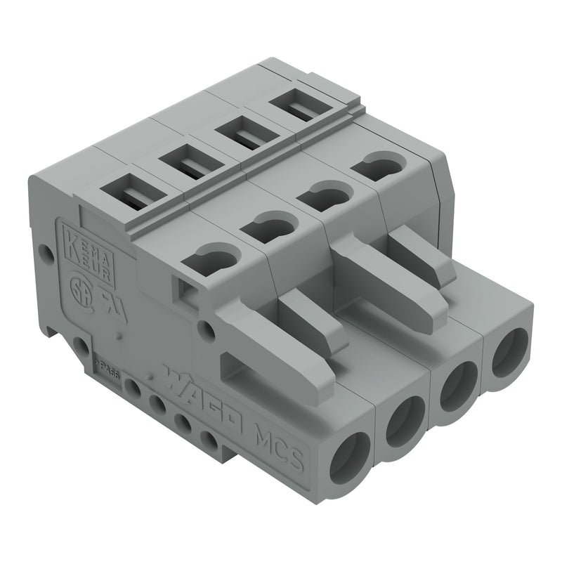 WAGO - Kabelsteckverbinder für Leiterplattensteckverbinder Federleiste 231-104/026-000 − 100 Stück