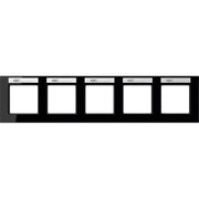 Jung - Abdeckrahmen Rahmen 5-f Schriftf.waager AC 5850 BFNA SW schwarz