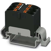 Phoenix Contact - Durchgangs-Reihenklemme Verteilerblock PTFIX 6X4-NS35A BK waager, 0,2-6qmm sw − 10 Stück