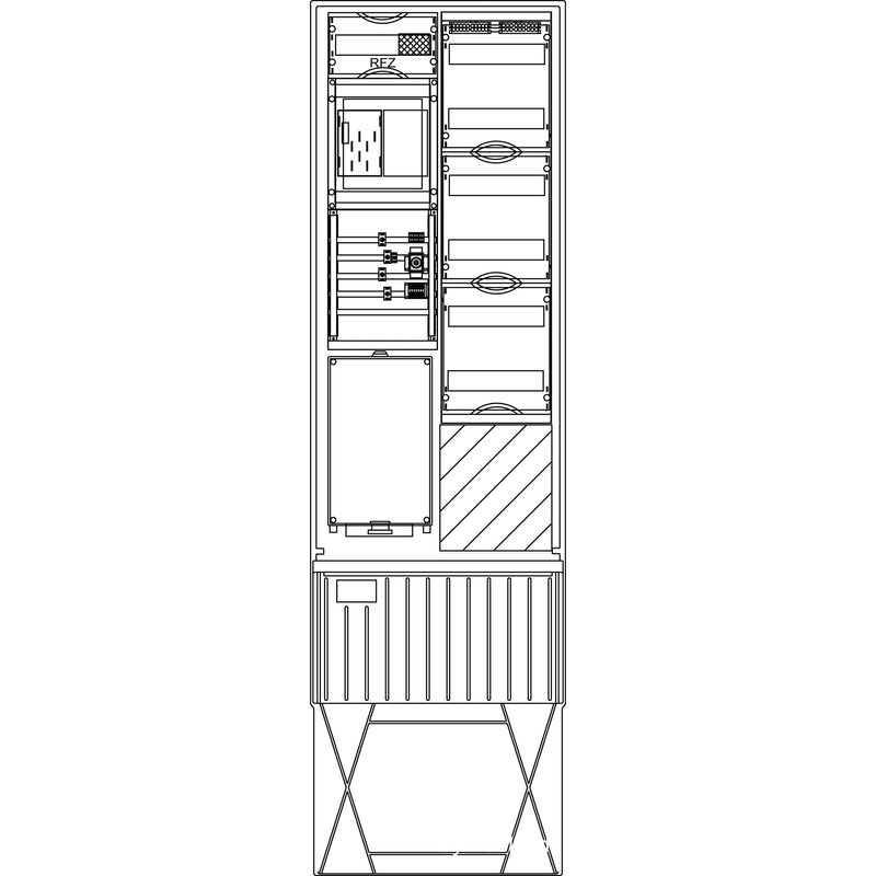 Elsta Mosdorfer - Zähler-Komplettschrank Zähleranschlusssäule ZS341B.S3.48V A340 S3 1Z BKEI 48TE