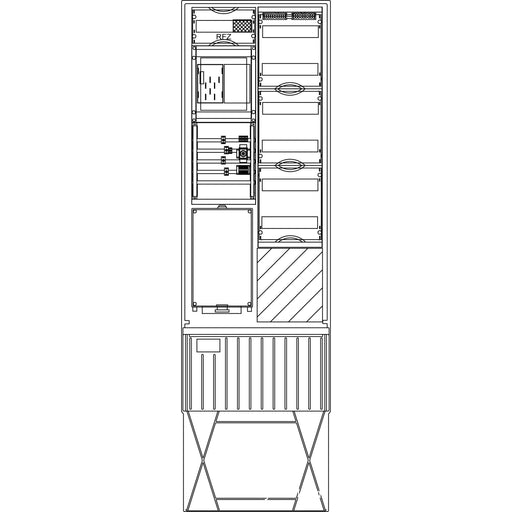 Elsta Mosdorfer - Zähler-Komplettschrank Zähleranschlusssäule ZS341B.S3.48V A340 S3 1Z BKEI 48TE