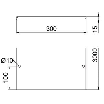 OBO Bettermann - Deckel für Kabeltragsystem Deckel rastbar DGRR 300 FT f.Gitterrinne − 3 Meter