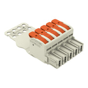 WAGO GmbH & Co. KG - Ein- und mehrpolige Klemmenleiste 1-Leiter-Federleiste Hebel 832-1105/335-000 Push-inCAGECLAMP,lgr − 10 Stück