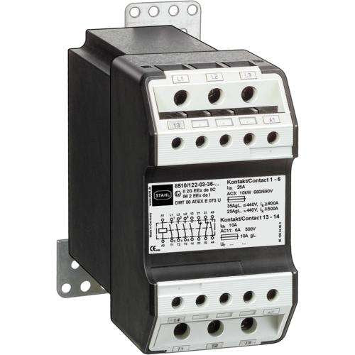 Stahl - Leistungsschütz zum Schalten von Wechselstrom Schütz max. 7,5 kW 8510/122-03-136-730 400V Uc100-250VAC/DC