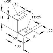 Niedax - Montagematerial für Kabeltragsystem Bodenstütze Z-förmig RSSZS 85.40 F