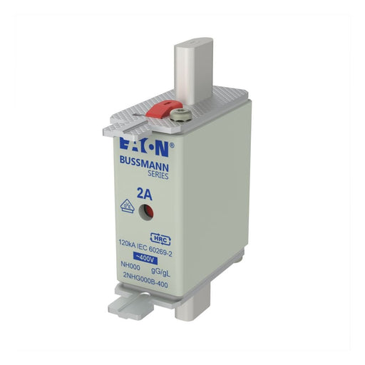 Eaton - Messersicherung Sicherungseinsatz Nieders. 2NHG000B-400 2A AC 400V 120kA − 3 Stück