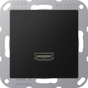 Jung - Multifunktions-Anschlussdose Multimedia-Anschlusssystem MA A 1112 SWM graphitschwarz matt