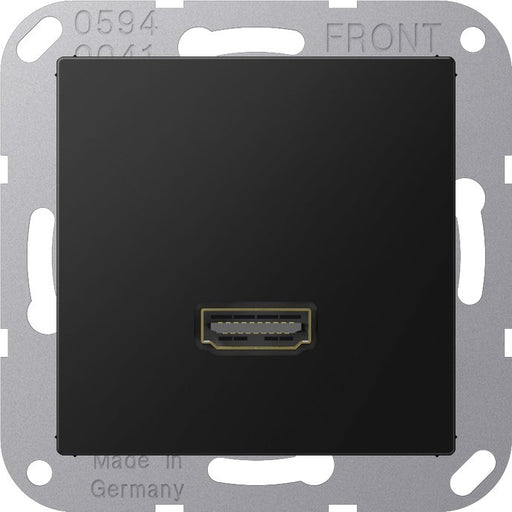 Jung - Multifunktions-Anschlussdose Multimedia-Anschlusssystem MA A 1112 SWM graphitschwarz matt