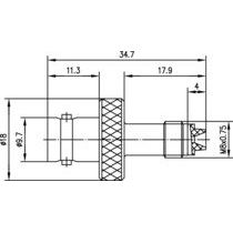 Telegärtner - Koax-Kupplung Adapter BNC-FME (F-F) 100023651 − 5 Stück