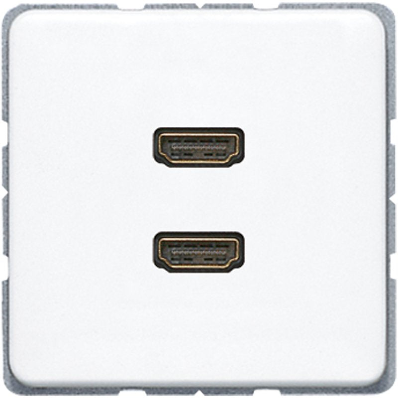 Jung - Multifunktions-Anschlussdose Multimediadose 2 x HDMI MA CD 1133 WW alpinweiß