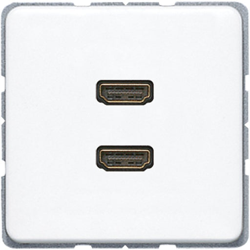 Jung - Multifunktions-Anschlussdose Multimediadose 2 x HDMI MA CD 1133 WW alpinweiß