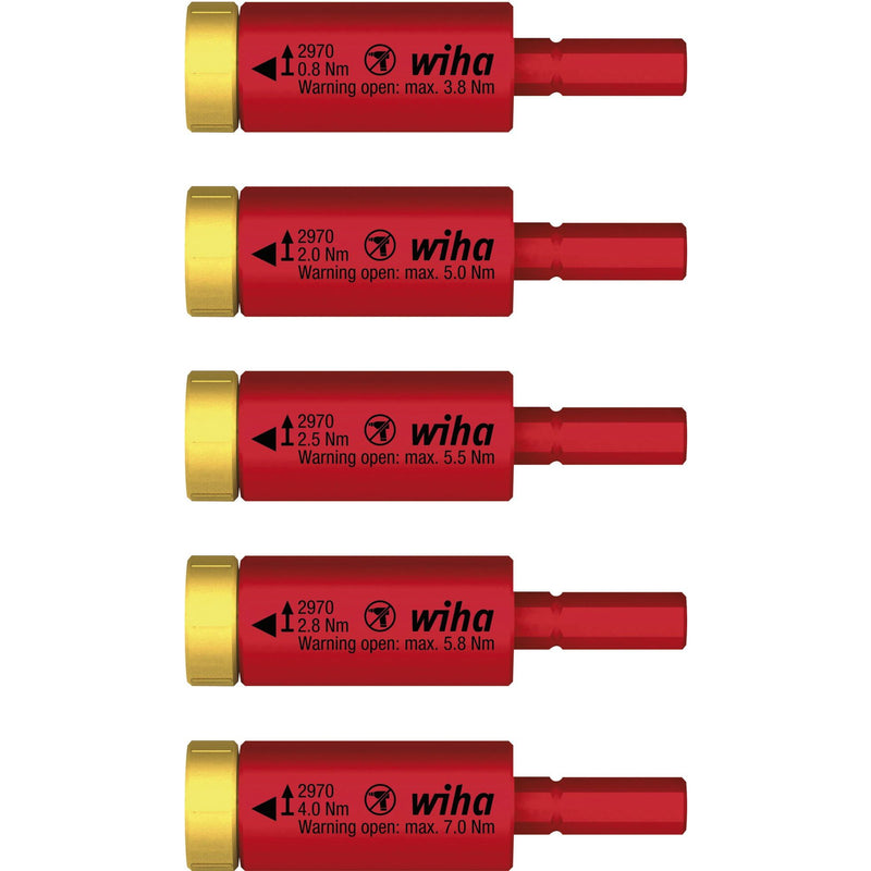 Wiha - Werkzeugset Drehmoment-Adapter-Set 29701S5 5tlg. easyTorque electric