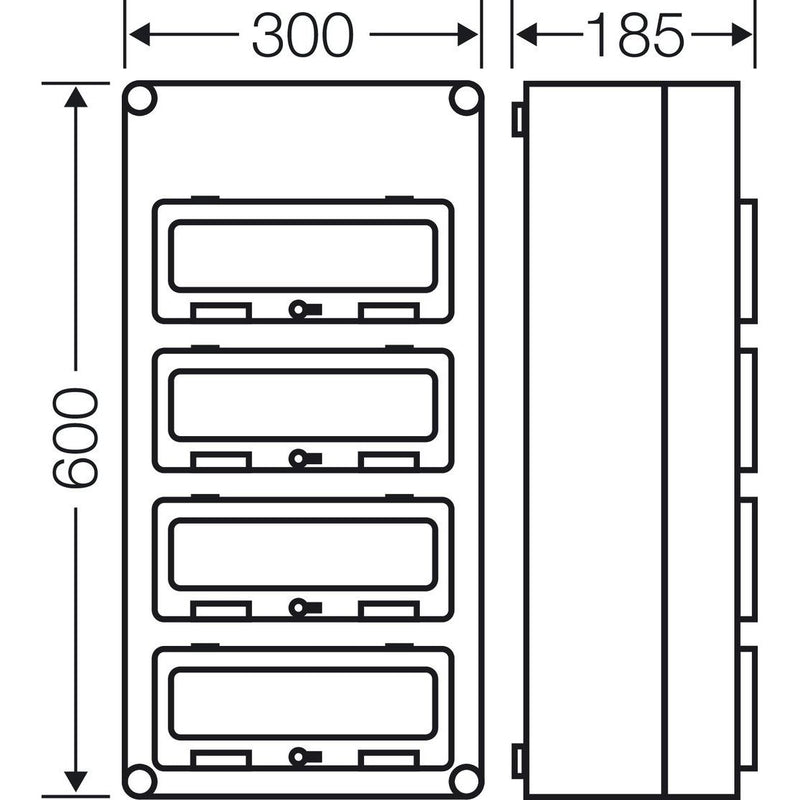 Hensel - Installationskleinverteiler Automatengehäuse Mi 1445 48TE