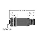 Turck - Rundsteckverbinder, feldkonfektionierbar (Industriesteckverbinder) Steckverbinder B4141-0/11 konfektionierbar − 1 Stück