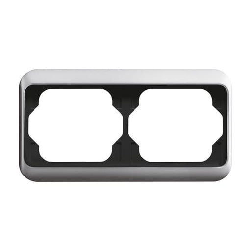 Busch-Jaeger - Abdeckrahmen Rahmen 2-fach 1722-266 titan, waager.,alpha − 1 Stück by Busch-Jaeger
