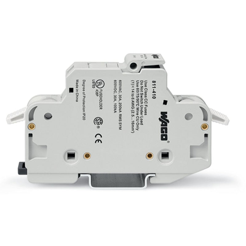 WAGO - Halter für zylindrische Sicherung 2-Leiter-Sicherungshalter 811-410 CC,1-polig,lichtgrau