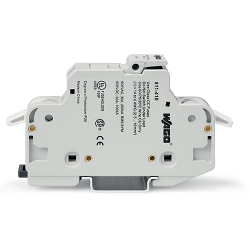 WAGO - Halter für zylindrische Sicherung 2-Leiter-Sicherungshalter 811-410 CC,1-polig,lichtgrau