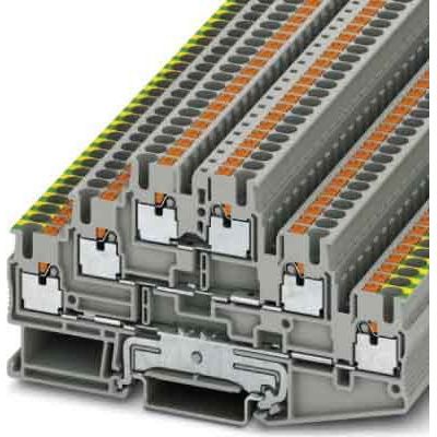 Phoenix Contact - Schutzleiter-Reihenklemme PT 2,5-PE/L/L 5,2 mm, grau