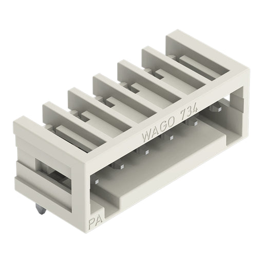 WAGO - Leiterplattensteckverbinder THT-Stiftleiste Lötstift 734-167 1,0x1,0,abgew.,lgr − 100 Stück