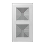 Jung - Abdeckrahmen Glasrahmen 2fach AV 582 GLM WW alpinweiß (Glas)