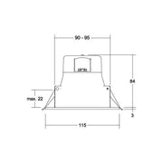 Brumberg Leuchten - Downlight/Strahler/Flutlicht LED-Einbaudownlight 32026073 3000K/4000K/5700K
