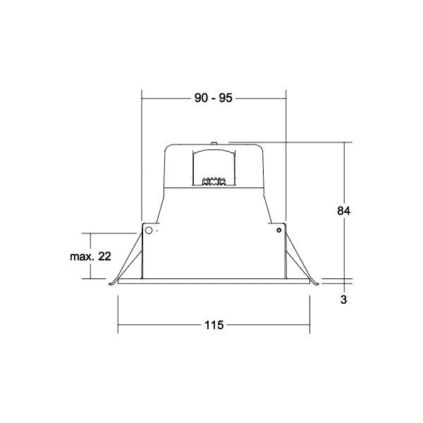 Brumberg Leuchten - Downlight/Strahler/Flutlicht LED-Einbaudownlight 32026073 3000K/4000K/5700K
