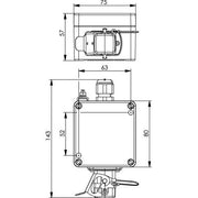 Telegärtner - Aufputzgehäuse für Unterputzgerät STX V5 Einfachanschlußdose 100022782 AP, IP67