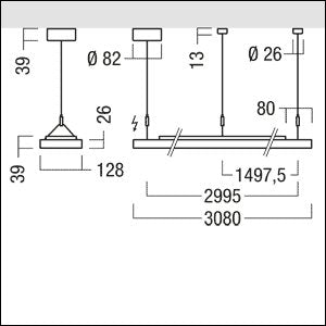 Zumtobel Group - Decken-/Wandleuchte LED-Pendelleuchte CLEVO ID #42929393 3000K